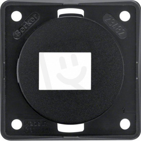 Nosná deska 1-násobná pro AMP Modular Jack, Integro přístroj, černá lesk 9455705