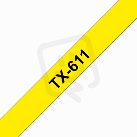 BROTHER TX-611, žlutá / černá (6mm)