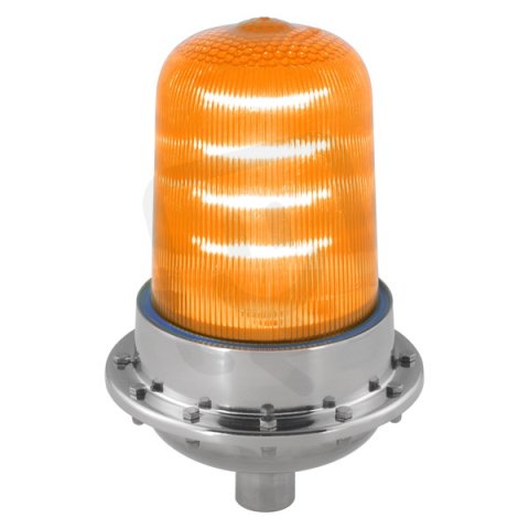 SIRENA Maják LED ROTALLARM WP LED 12/24 V, ACDC, IP67, 3/4'' G, oranžová, nerez