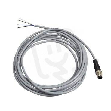 Kabel PVC s konektorem M12 přímý zásuvka,4 piny L=5m TELEMECANIQUE XZCPV1541L5