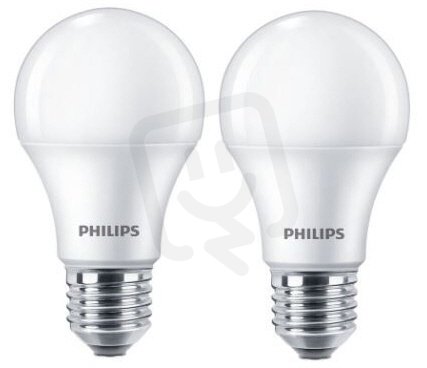 LED žárovka PHILIPS 2 ks LEDbulb ND 4.9-40W A60 E27 840