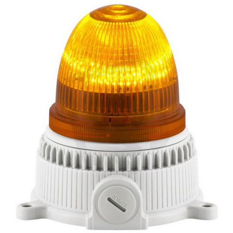 Svítidlo signální OVOLUX LED 12/24 V, ACDC, IP65, M16, oranžová, světle šedá