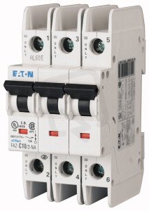 FAZ-D1,5/3-NA Jistič FAZ (norma UL) char D 3-pólový 1.5A 15kA (IEC 60947-2)