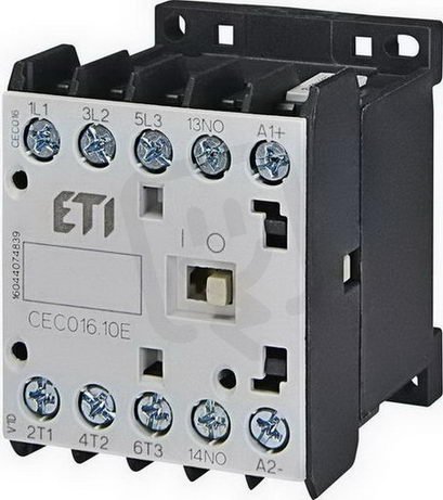 Miniaturní stykač ETI CEC016.10-24V-50/60Hz 3p 4xNO 22A(AC1)/16A(AC3 400V)