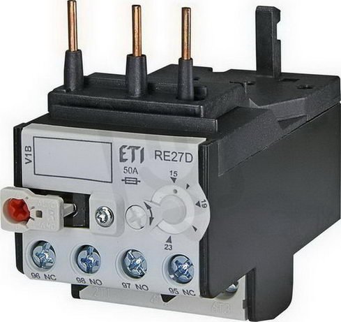 Nadproudové relé RE27D-23 1xNO+1xNC 15-23A pro CEM9-CEM25 ETI 004642413