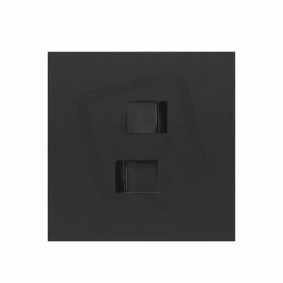 Panel 1-násobný: 2x zásuvka RJ45 :3067 černá matná KONTAKT SIMON 10020111-238