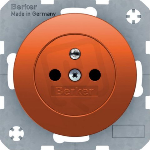 Zásuvka se zemnicím kolíkem, 16 A, 250 V~, R.1/R.3, oranžová lesk 6765762007