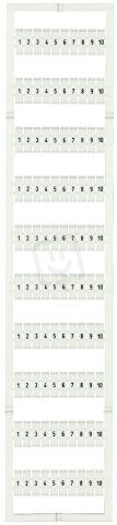 Popisovací karta WMB s potiskem 1-10 (10×) bílá WAGO 793-3502