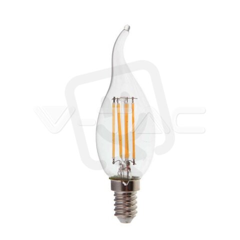 LED Bulb 4W Filament Candle Flame E14 Natural White, VT-1997 V-TAC SKU214429