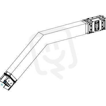 Koleno 1000 A vertikální na míru dolu SCHNEIDER KSA1000DLF43B