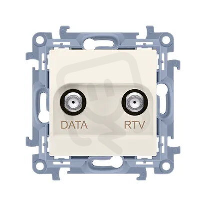 Anténní zásuvka R-TV-DATA, frekvence pro vstupy - 5÷1000 MHz, krémováová