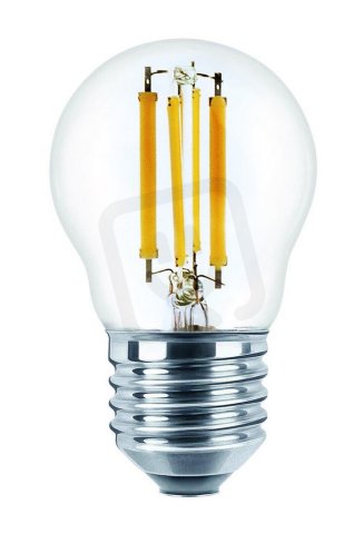 Filament LED bulb, transparent, metal+gl