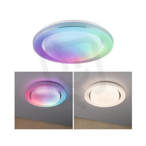 LED stropní svítidlo Rainbow efekt duhy RGBW 230V 22W černá/bílá PAULMANN 70544