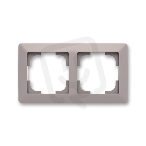 ABB Zoni Rámeček dvojnásobný pro vodorovnou i svislou montáž greige/bílá