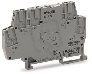 Reléový modul, jmenovité vstupní napětí AC 230 V, 1 přepínací kontakt, šedá