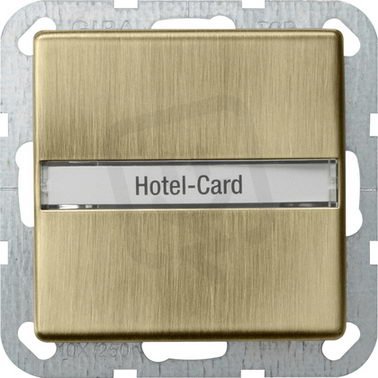Tlačítko hotelové karty popisné pole System 55 bronz GIRA 0140603
