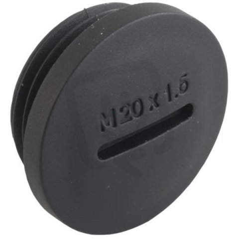 Závitová záslepka, plastová, černá, závit M20 x 1,5, kruhová AGRO 8845.20