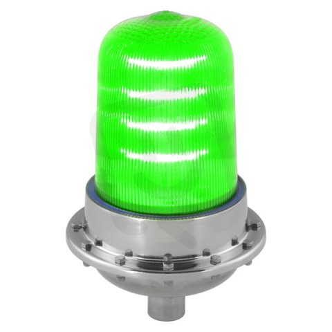 SIRENA Maják LED ROTALLARM WP LED 12/24 V, ACDC, IP67, 3/4'' G, zelená, nerez