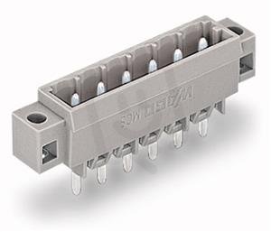 Konektor s pájecími piny THT, pájecí kontakt 1,0x1,0 mm, rovné, šedá 2pól.