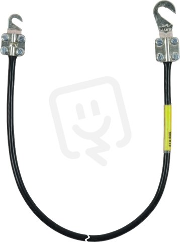 Uzemňovací vodič 16mm2/L 1,5m černý s kabelovými oky (C)M8/10 u.(A)M5/M6
