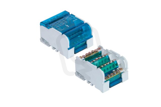 Distribuční svorkovnice - blok+kryt 4x7 100A SEZ-CZ DS-B-407