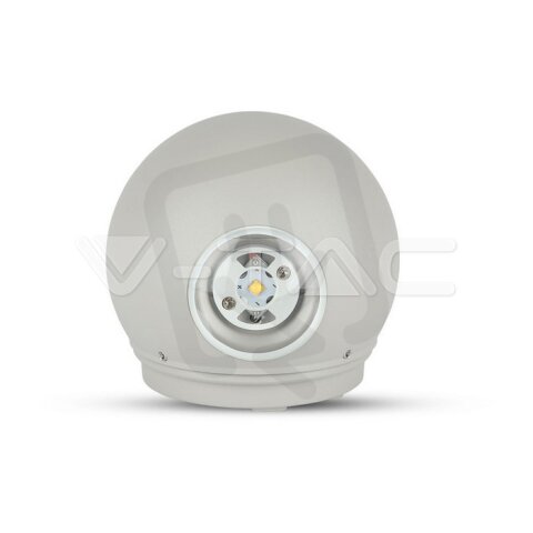 6W LED Wall Light White Body Round IP65