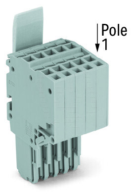 Pružinová svorka Push-in CAGE CLAMP 1,5mm2 šedá 5pól. WAGO 2020-205/124-000