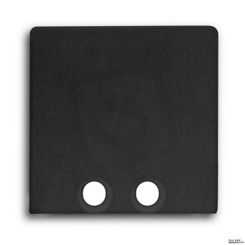 End cap E58B aluminium black RAL9005 for profile PN8, 2 PCS, incl. screw