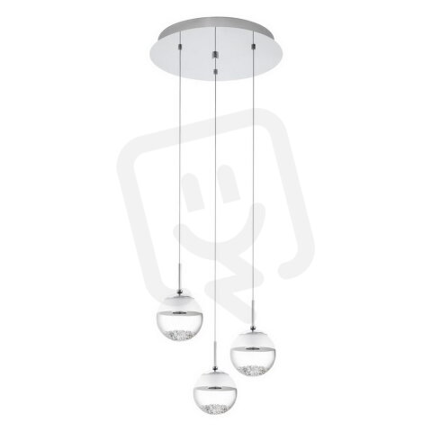 Závěsné svítidlo MONTEFIO 1 LED d400 chrom/čiré-SAT 15W IP20 EGLO 93709