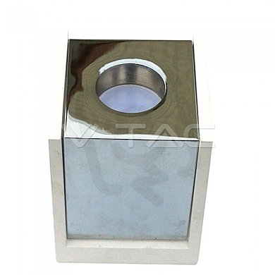 GU10 Fitting Gypsum Surface With Chrome Bottom Square, VT-860 V-TAC SKU3116