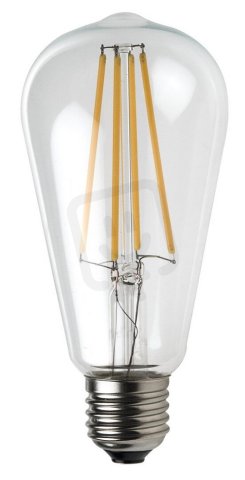 Filament LED bulb, transparent, metal+gl