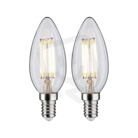 LED svíčka Filament E14 230V 2x4,8W 4000K mat PAULMANN 28916