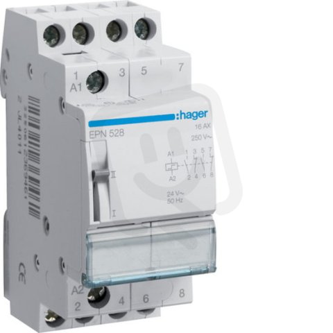 Impulsní relé 16A, 2S+2R, 24V AC/12V DC HAGER EPN528