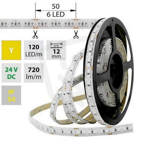 LED pásek SMD5050 Y, 120LED, 5m, 24V, 28,8 W/m MCLED ML-126.677.60.0