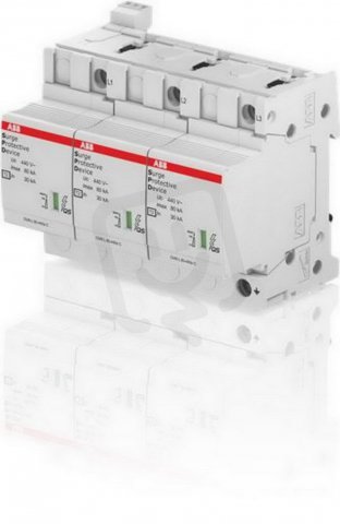 OVR T2 3L 80-440s P TS QS Přepěťová ochrana T2 440kA ABB 2CTB815708R3500