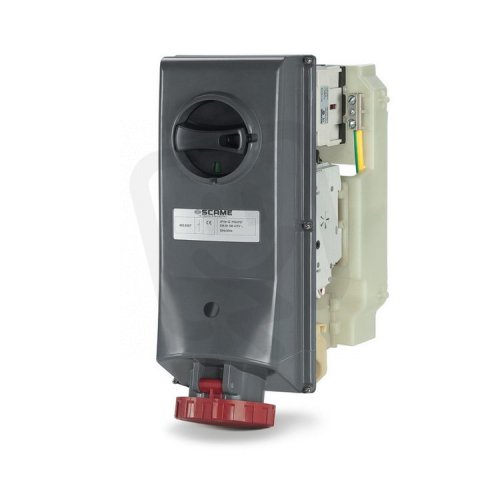 Nástěnná zásuvka SCAME ADVANCE GRP blokování vypínač 2P+E 63A 6h/200-250V IP67