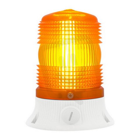 SIRENA Maják LED MINIFLASH LED FLR S 12/24 V, ACDC, IP54, oranžová, světle šedá