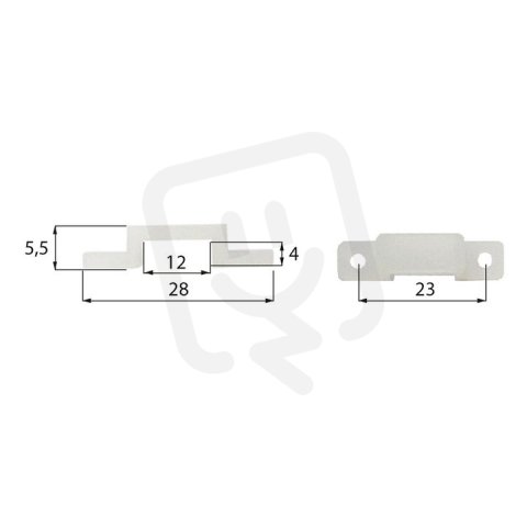 Upevňovací plastické sponky pro pásky o šíři 8 mm MCLED ML-110.018.10.0
