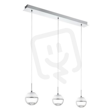 Závěsné svítidlo MONTEFIO 1 LED chrom/čiré-SAT 15W IP20 EGLO 93784