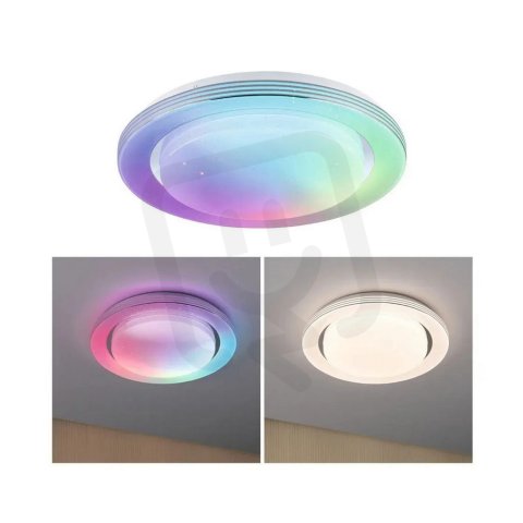 LED stropní svítidlo Rainbow efekt duhy RGBW 230V 22W chrom/bílá PAULMANN 70546