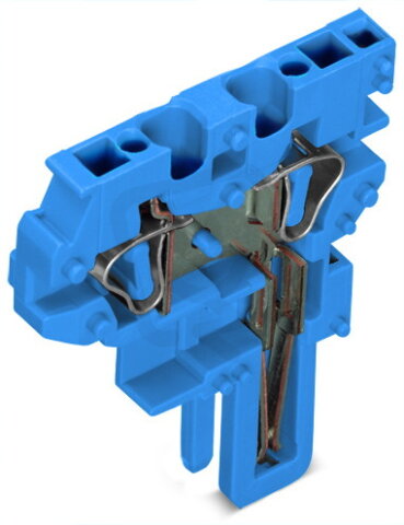 2vodičový středový modul s pružinovou svorkovnicí, CAGE CLAMP, 4mm2, modrá 1pól.