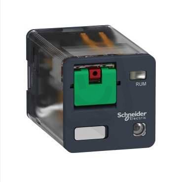 Schneider RUMC32B7 Univerzální 3P pin, 10 A, 24 V AC s LED a test. tl.