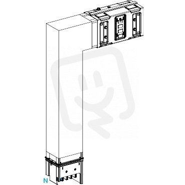 Koleno 1000 A vertikální na míru dolu SCHNEIDER KSA1000DLF41A