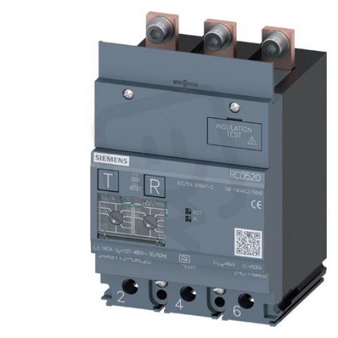 SIEMENS 3VA9113-0RL20 Chráničový modul Ue AC 127 ÷ 480 V, 3pól, pro 3VA11