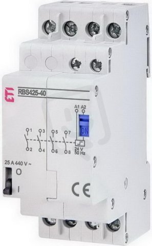 Bistabilní spínač RBS425-40, 4p, 2M, kontakty 4xNO,25A, 24V AC ETI 002464143