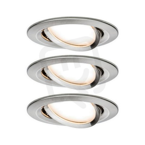 Vestavné svítidlo LED Nova kruhové 3x6,5W kov kartáčovaný nastavitelné 934.47