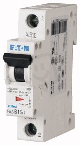 Eaton 278544 Jistič FAZ,charC,1pólový,In=0,5A,Icu=15kA(ČSN EN 60947-2)FAZ-C0,5/1