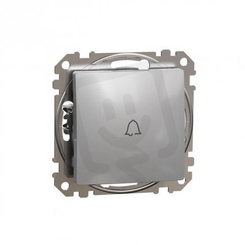 Sedna D/E Tlačítko 1/0 ''zvonek'', Aluminium SCHNEIDER SDD113131