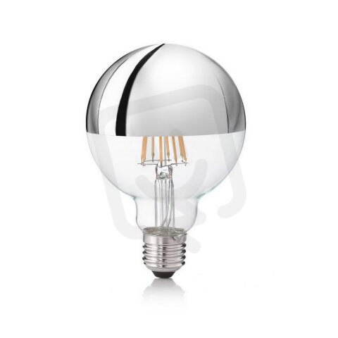 LAMPADINA CLASSIC E27 8W GLOBO D95 CROMO