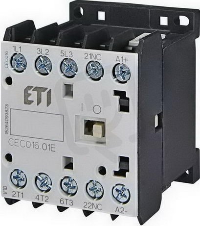 Miniaturní stykač ETI CEC016.01-24V-50/60Hz 3p 3xNO+1xNC 22A(AC1)/16A(AC3 400V)